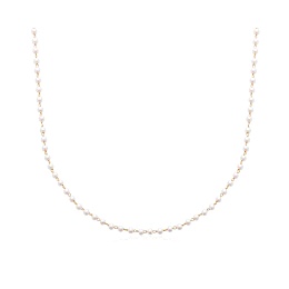 NECKLACEPEARL IMIT.18 KT GOLD PLATED