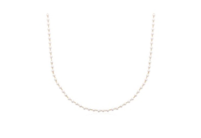NECKLACEPEARL IMIT.18 KT GOLD PLATED