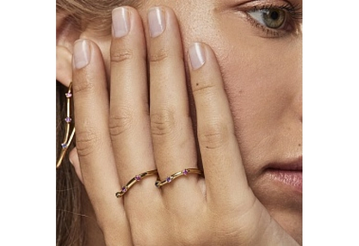 SILVER RING N14T GEMSTONES