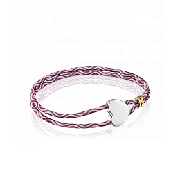 SILVER GOLDPLATED BRACELET ELAST MAUVE/B