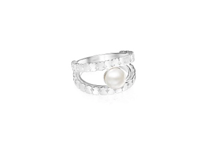 SILVER RING CULTURED PEARL N12