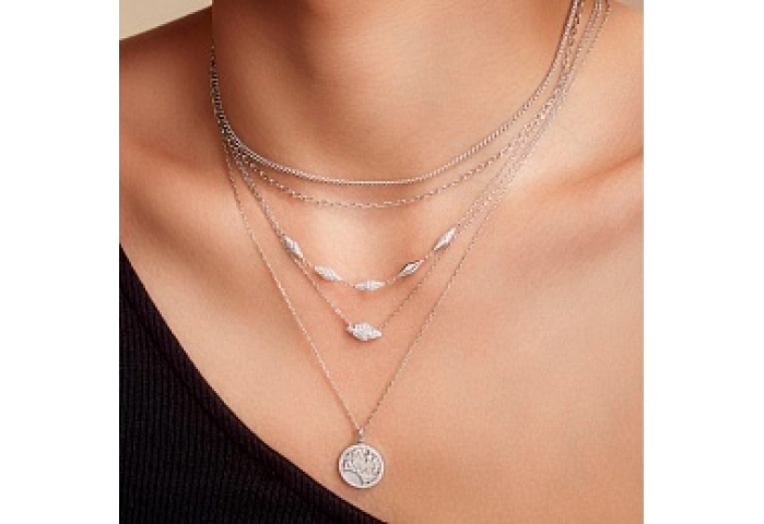Silver Pavé Sparkle Necklace