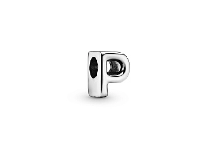 Letter P silver charm