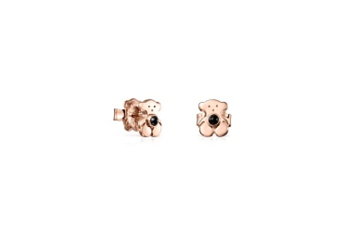 SILVER GOLD PLATED EARRINGS ONYX