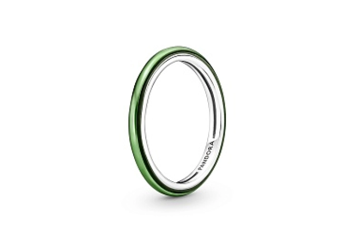 Sterling silver ring with transparent greenenamel/Серебряное кольцо с зеленой эмалью