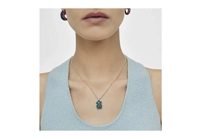 PENDANT STEEL BLUE COATING SILVER 16MM