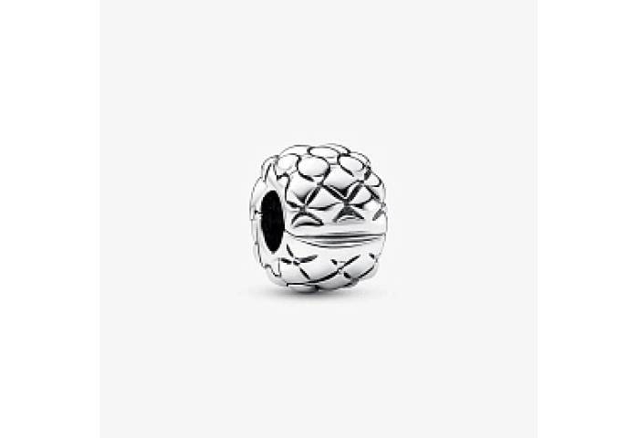 Studded pattern sterling silver clip