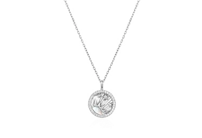 Silver Shiny Sun Star Necklace
