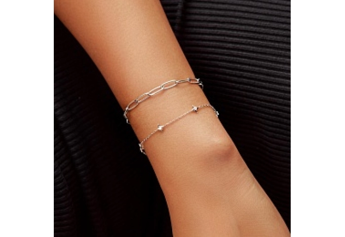 Silver Linked Chunky Bracelet