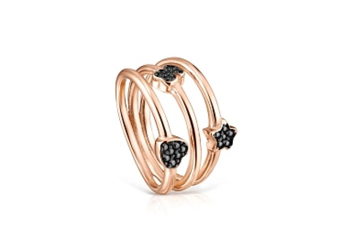 SILVER GOLD PLATED RING SPINELS N14