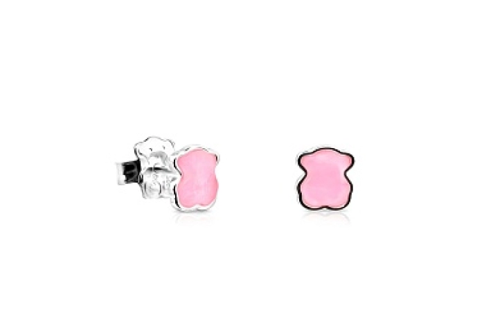 SILVER EARRINGS PINK QUARTZ