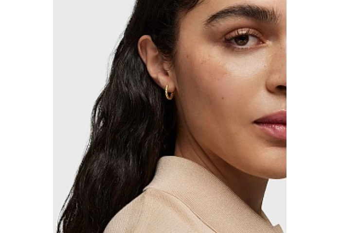 SILVER GOLD PLATED HOOP EARRINGS 10MM