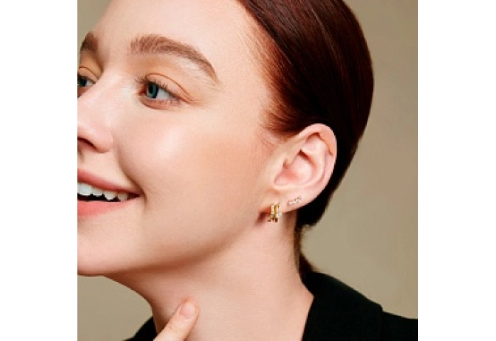 Gold Sparkle Climber Studs