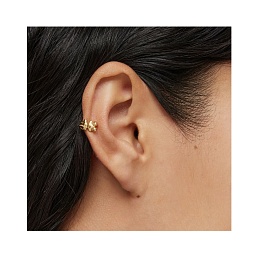 SILVER GOLD PLATED  EARCUFF BEAR 7,2MM