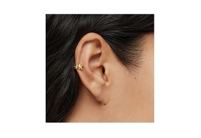 SILVER GOLD PLATED  EARCUFF BEAR 7,2MM