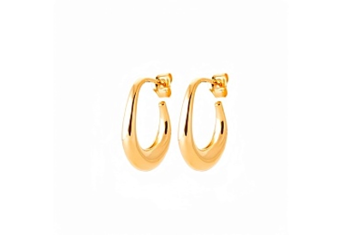 LOOPPLATEDEARRINGS 18 KT GOLD