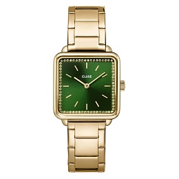 La Tétragone Watch Steel Stones Green, Gold Colour