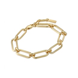 Gold Cable Connect Chunky Chain Bracelet