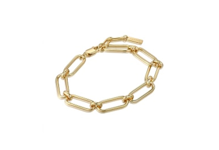 Gold Cable Connect Chunky Chain Bracelet