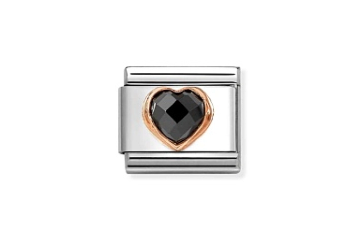 Composable Classic C.Z. SFACCETTATI CUORE acciaio,