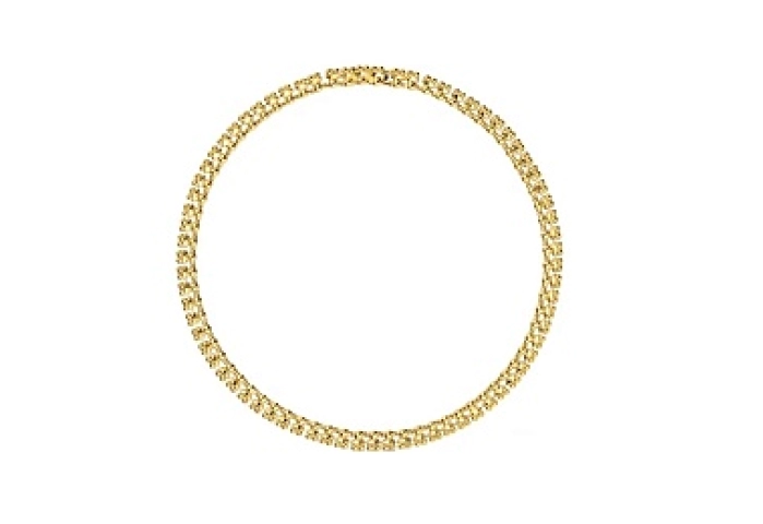 SILVER GOLDPALTED CHOKER BEARS 7,2MM 43CM