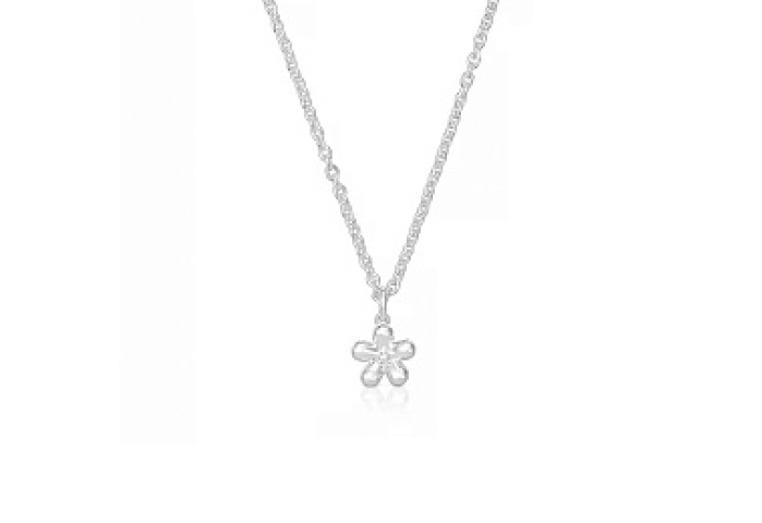 SILVER PENDANT FLOWER CHAIN 45CM