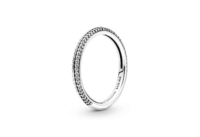 Sterling silver ring with clear cubic zirconia/Серебряное кольцо с чистым кубическим цирконием