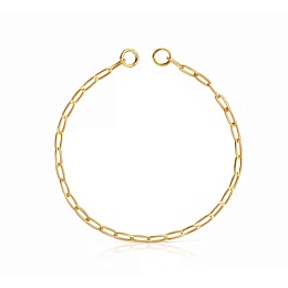 SILVER GOLD PLATED BRACELET SMALL OVAL