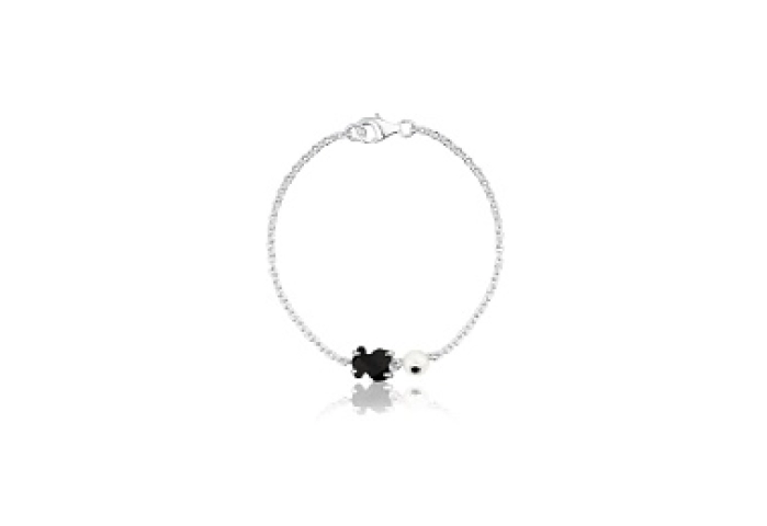 SILVER BRACELET ONYX CULTUR PEARL SPINEL