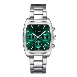 Quartaut Chrono Watch Steel, Green, Silver Colour