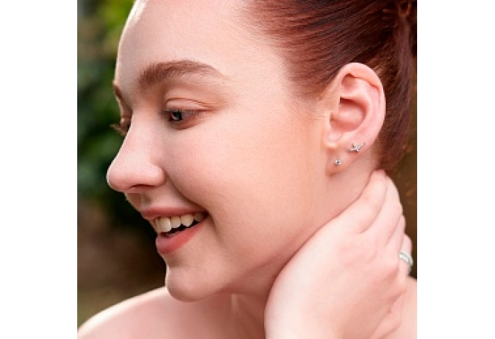 Silver Solitaire Studs