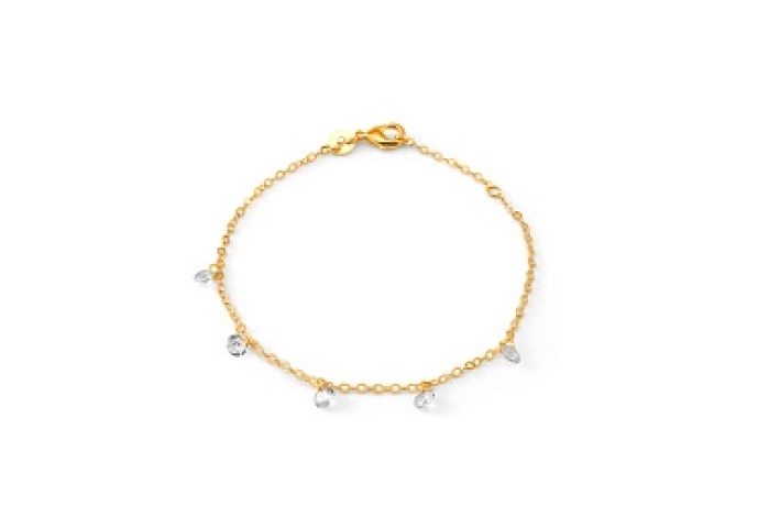 BRACELETCZ 18 KT GOLD PLATED