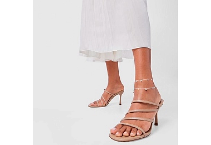 SILVER ANKLE BRACE MOTHER OF PEARL GEMS