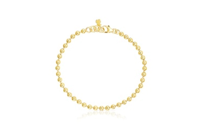 SILVER GOLD PLATED BRACELET 17,5CM