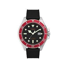 Harborside Coast 43mm Silver Tone Red TR