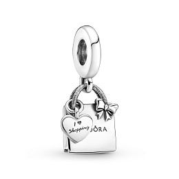 Pandora shopping bag sterling silver dangle