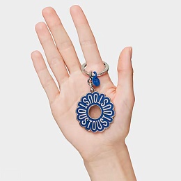 ZN.LAT.RE,KEYCHAIN T CIRCLE LOGO BLUE