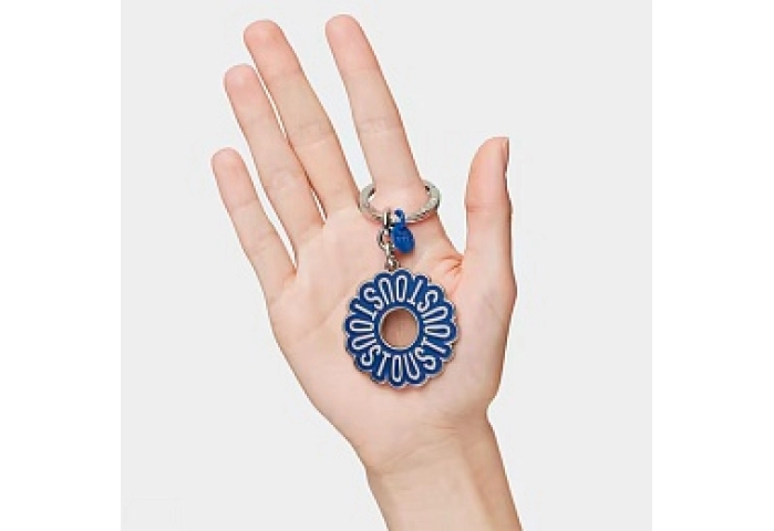 ZN.LAT.RE,KEYCHAIN T CIRCLE LOGO BLUE