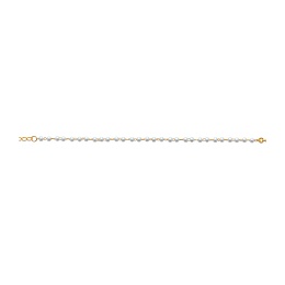 BRACELETPEARL IMIT.18 KT GOLD PLATED