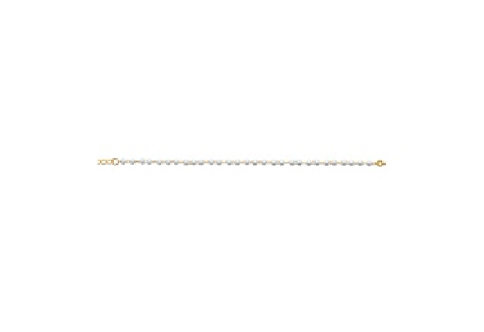 BRACELETPEARL IMIT.18 KT GOLD PLATED