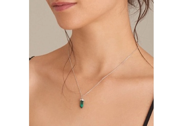 Malachite Point Pendant Necklace