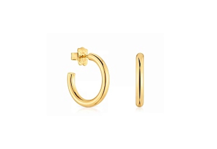SILVER GOLD PLATED HOOP EARRING 20MM