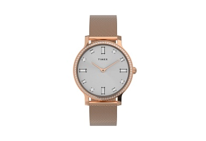 Womens Rose Gold-tone Case and Mesh