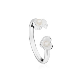 SILVER RING CULTURED PEARL N13