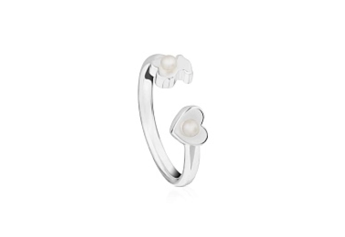 SILVER RING CULTURED PEARL N13