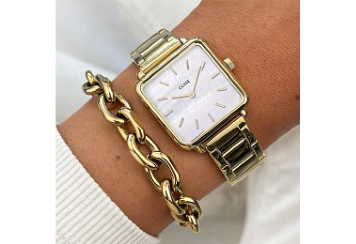 La Tétragone Three Link Gold/White Pearl