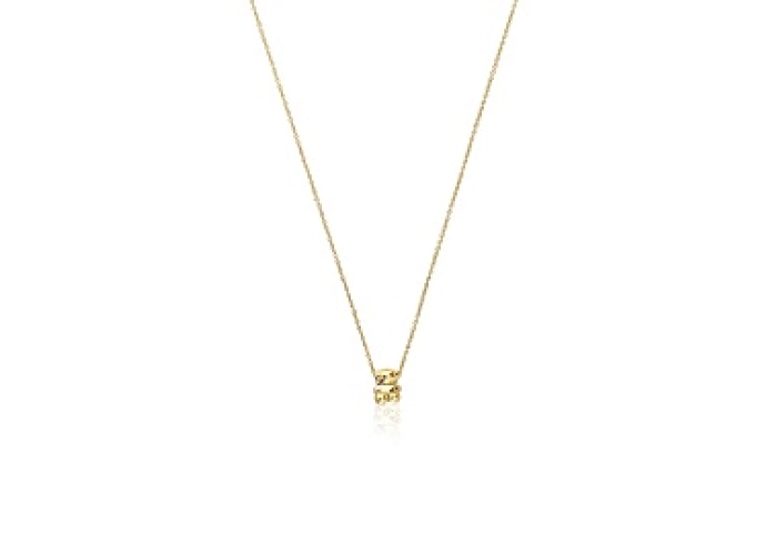 18KT GOLD CHOKER BEAR 8MM CHAIN 45CM