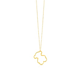 18KT GOLD PENDANT 16MM CHAIN 42CM