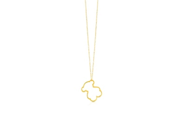 18KT GOLD PENDANT 16MM CHAIN 42CM