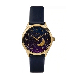 Celestial Gold-tone Case with Blue Strap and